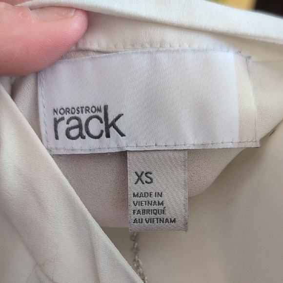 Nordstrom Cream Ruffle Sleeve Blouse - Picture 5 of 7